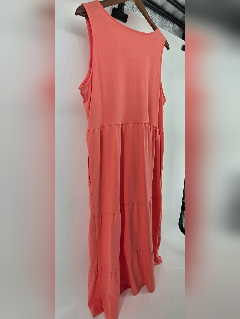 Croft & Barrow Coral Embroidered Tiered Boho Cottagecore Casual Dress - Size XXL - Picture 11 of 15